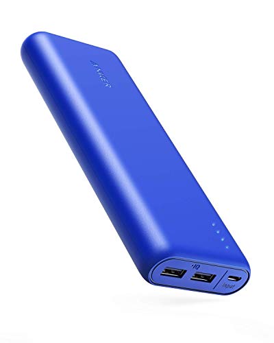 Anker PowerCore 20100mAh Externer Akku, 2-Port 4.8A Output Power Bank mit PowerIQ für iPhone XS Max/XR/XS/X / 8/8 Plus / 7 / 7s / 7Plus / 6s / 6, iPad, Samsung und weitere (Blau/Matt)