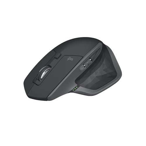 Logitech MX Master 2S Bluetooth Edition kabellose Maus, mehrere Oberflächen, superschnelles Scrollen, ergonomisch, aufladbar, Verbindung zu bis zu 3 Mac/PC-Computern - Graphit