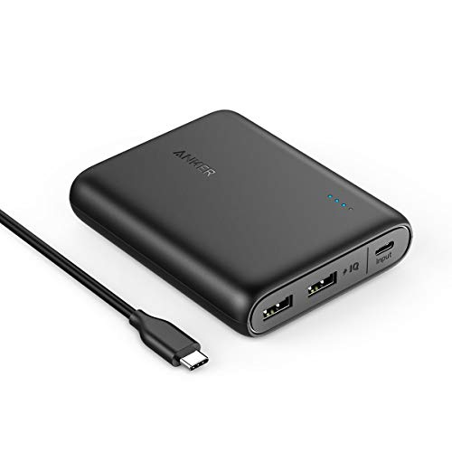 Anker PowerCore 13000mAh USB C Eingang Powerbank mit 2 USB Ports, PowerIQ und VoltageBoost Technologie für Galaxy S8, S8+, Das Neue MacBook, Google Pixel, Nexus 5X/6P, HTC 10 und Mehr (Schwarz)