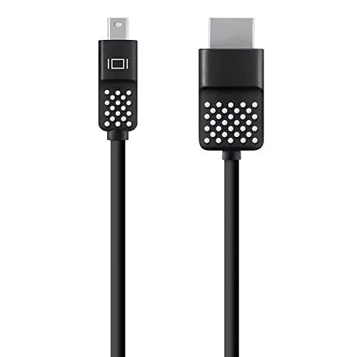 Belkin Mini DisplayPort-/HDMI-Kabel (1,8 m, geeignet für 4K-Auflösung, Macbook Air, Macbook Pro und andere Mini DisplayPort-Geräte) schwarz, F2CD080BT06