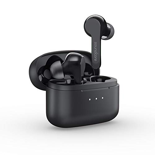 Soundcore Liberty Air Bluetooth Kopfhörer True Wireless in Ear kabellos, mit Graphene-verstärktem Klang, 20 Stunden Akkulaufzeit, Dual-Mic und Bluetooth 5.0, für iPhone Samsung Huawei (Schwarz),M