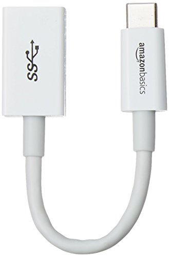 Amazon Basics Adapterkabel USB-C-Stecker auf USB-A-Buchse (3.1, Gen. 1), 5 Gbit/s Highspeed, USB-IF-Zertifizierung, für Laptops, Tablets, Handys, 1Stück, weiß