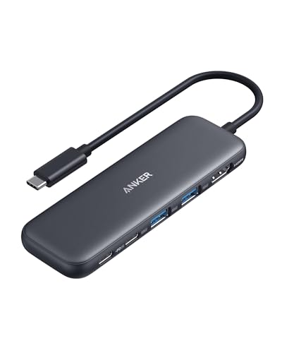 Anker USB C Hub, 332 USB-C Hub (5-in-1) mit 4K-HDMI-Display, 5 Gbit/s Datenanschluss und 2 USB-A-Anschlüssen für MacBook Pro, Air, Dell XPS, Lenovo Thinkpad, HP Laptops und mehr