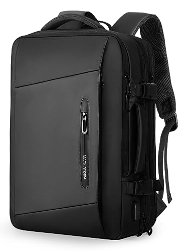 MARK RYDEN Erweiterbarer Reiserucksack für Herren, 43,9 cm (17,3 Zoll) Laptop-Rucksack mit YKK-Reißverschluss, USB-Ladeanschluss, wasserdicht, flugzugelassen, Handgepäck-Rucksack für