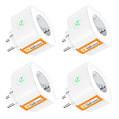 Refoss Smart Steckdose funktioniert mit Apple HomeKit, WLAN Steckdose 4er Pack Smart Plug Fernbedienung WiFi Steckdose mit Zeitschaltuhr, funktioniert mit Siri, Alexa, Google, Refoss App, Weiß