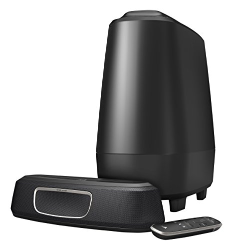 Polk Audio MagniFi Mini Heimkino-System, kompakte Soundbar mit Subwoofer, 5.1 Dolby Digital Decoding, Bluetooth, WLAN, Google Chromecast, HDMI ARC, AUX, optischer Eingang