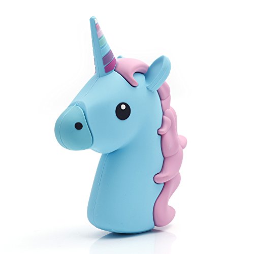 „Parent-of-Emoji“-Powerbanks blau rosa Unicorn - Emoji