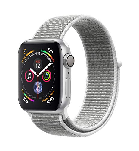 Apple Watch Series 4 (GPS, 40mm) Aluminiumgehäuse Silber - Sport Loop Muschel