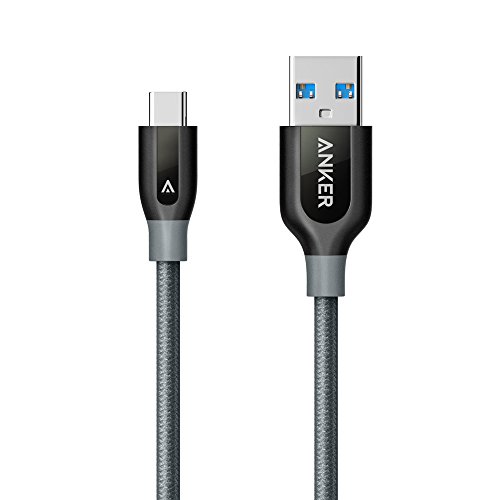 Anker Powerline+ 0.9m USB C Kabel auf USB 3.0 A, Beständig für USB Typ-C Geräte Inklusive Galaxy S8, S8+,S9, MacBook, Sony XZ, LG V20 G5 G6, HTC 10, Xiaomi 5 und weitere (Grau), Grau A