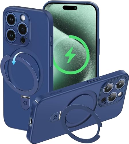 CASEKOO [100% Niemals Gelb Ultra Dünn & Ultra Klar für iPhone 14 Pro Hülle, 360°Militärschutz Handyhülle Lückenloser Kameraschutz Robuste Stabile Schutzhülle Extrem Slim Hard Case - Pazifikblau