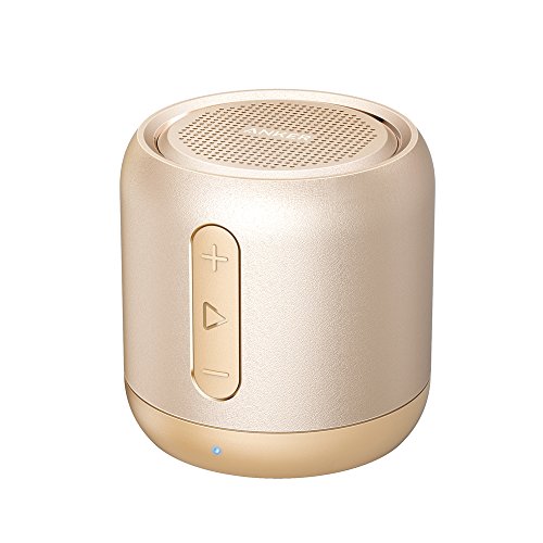 Anker Soundcore mini Bluetooth Lautsprecher, Kompakter Lautsprecher mit 15 Stunden Spielzeit, Fantastischer Sound, 20 Meter Bluetooth Reichweite, FM Radio und intensiver Bass (Gol