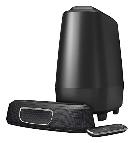 Polk Audio MagniFi Mini Heimkino-System, kompakte Soundbar mit Subwoofer, 5.1 Dolby Digital Decoding, Bluetooth, WLAN, Google Chromecast, HDMI ARC, AUX, optischer Eingang