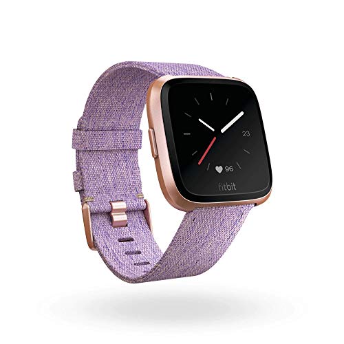 Fitbit Versa Special Edition Gesundheits und Fitness Smartwatch, mit Herzfrequenzmessung, 4+ Tage Akkulaufzeit und Wasserabweisend bis 50 m Tiefe, Lavendel