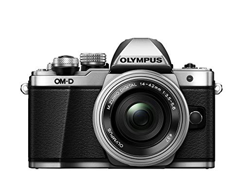 Olympus OM-D E-M10 Mark II Kit, Micro Four Thirds Systemkamera (16 Megapixel, 5-Achsen Bildstabilisator, elektronischer Sucher) + M.Zuiko 14-42mm EZ Zoomobjektiv, silber