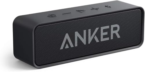 Anker SoundCore Kompakter Bluetooth Lautsprecher, 24 Stunden Wiedergabe, Intensiver Bass, Integriertes Mikrofon, kompatibel mit iPhone, iPad, Samsung, Nexus, HTC und mehr (in Schwarz)