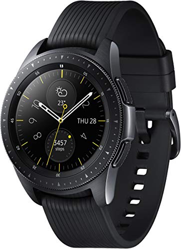 Samsung Galaxy Watch, Runde Bluetooth Smartwatch Für Android, drehbare Lünette, Fitness-tracker, 42mm, ausdauernder Akku, LTE, Schwarz (Deutche Version)