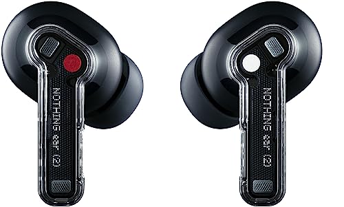 Nothing Ear (2) – Kabellose Kopfhörer mit ANC (Active Noise Cancelling), Hi-Res Audio-Zertifizierung, Dual Connection, leistungsstarker benutzerdefinierter 11,6-mm-Treiber – Schwarz