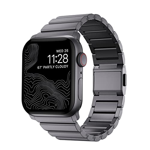 NOMAD Strap Aluminium | für Apple Watch 42/44/45/49mm | leichtes, langlebiges Uhrenarmband | Space Gray