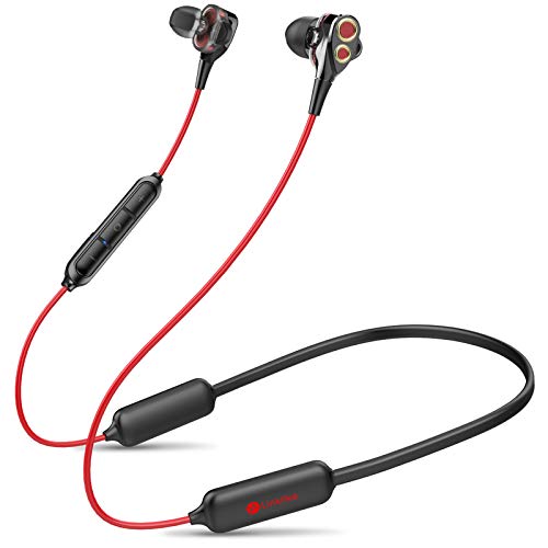 Linklike Quad-Dynamic Treiber Bluetooth Kopfhörer In Ear Sport, 16Std Laufzeit HiFi Sound IPX7 Wasserdicht Magnetisches Earbuds mit Noise Cancelling MEMS Mikrofon, Ultraleicht Ohrhörer für Joggen