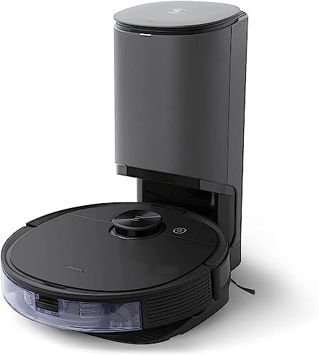 ECOVACS DEEBOT N8 BLACK Staubsaugerroboter mit Wischfunktion, 2300Pa Saugkraft, Saugroboter für Tierhaare, Navigationstechnologie + Automatische Absaugstation, Selbstentleerung, Alexa, schwarz