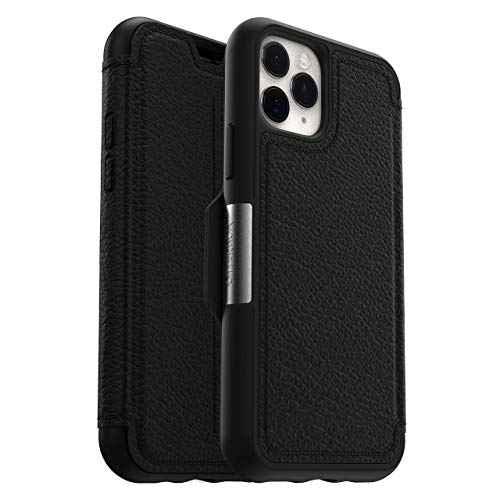 OtterBox Strada Hülle für iPhone 11 Pro, stoßfest, sturzsicher,Premium Lederfolio mit Zwei Kartenhaltern, 3X getestet nach Militärstandard, Schwarz