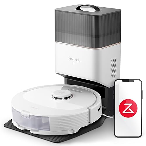 roborock Q8 Max+ Robot Vacuum Cleaner with Self-Draining Suction Station (7 Weeks) / DuoRoller Brush / 5500 Pa Suction Power/No-Go Zones/Cleaning Along The Floor Lines/App (Q7 Max+ Upgrade)