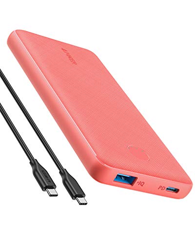 Anker Powerbank, PowerCore Slim 10000 PD kompakte 10000mAh mit USB-C Power Delivery (18W) kompatible mit iPhone 8/8+ / X/XS/XR/XS Max, Samsung Galaxy S10, Pixel 3 / 3XL, iPad Pro 2018