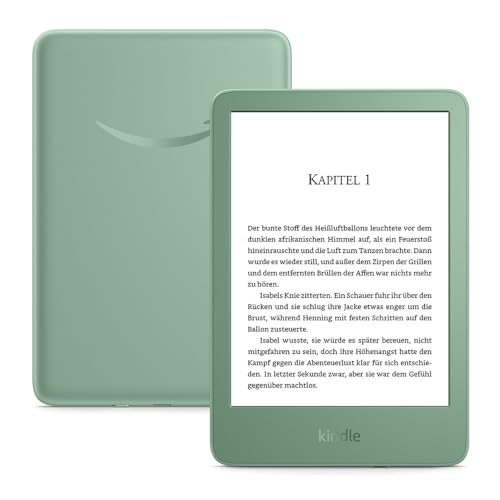 Der neue Amazon Kindle (16 GB) – Der leichteste und kompakteste Kindle, mit blendfreiem Bildschirm, schnellerem Umblättern, anpassbarem Frontlicht und langer Akkulaufzeit – ohne Werbung – matchagrün