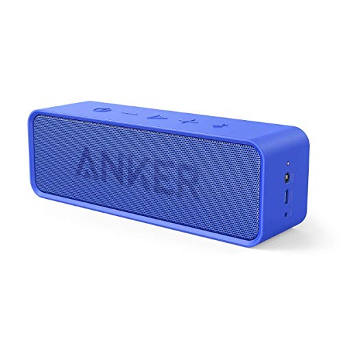 Anker SoundCore Kompakter Bluetooth 4.2 Lautsprecher, 24 Stunden Wiedergabe, Intensiver Bass, Integriertes Mikrofon, kompatibel mit iPhone, iPad, Nexus, HTC und mehr (in Blau)