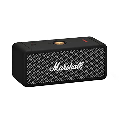 Marshall Emberton Bluetooth Tragbarer Lautsprecher, Kabelloser, Wasserabweisend - Schwarz