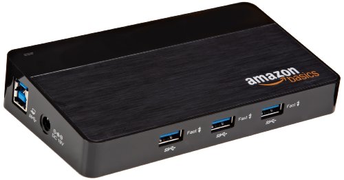 Amazon Basics USB Hub,3.0 mit 10Ports, Schwarz