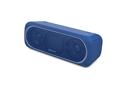 Sony SRS-XB40 Tragbarer kabelloser Lautsprecher (Bluetooth, NFC, wasserabweisend, 24 Stunden Akkulaufzeit) blau