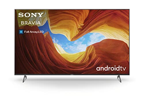 Sony KE-75XH90/P Bravia 189 cm (75 Zoll) Fernseher (Android TV, LED, 4K Ultra HD (UHD), High Dynamic Range (HDR), Smart TV, Sprachsteuerung, 2021 Modell) Schwarz