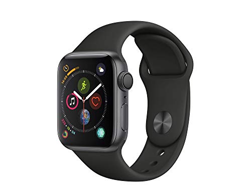 Apple Watch Series 4 (GPS, 40mm) Aluminiumgehäuse Space Grau - Sportarmband Schwarz