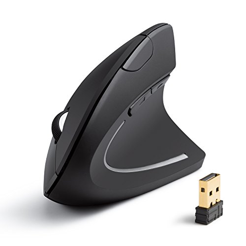 Anker 2.4G Wireless Vertikale Ergonomische Optische Maus Vertical Ergonomic Optical Maus Kabellos für Windows und Mac OS, USB, 800/1200/1600 DPI, 5 Tasten