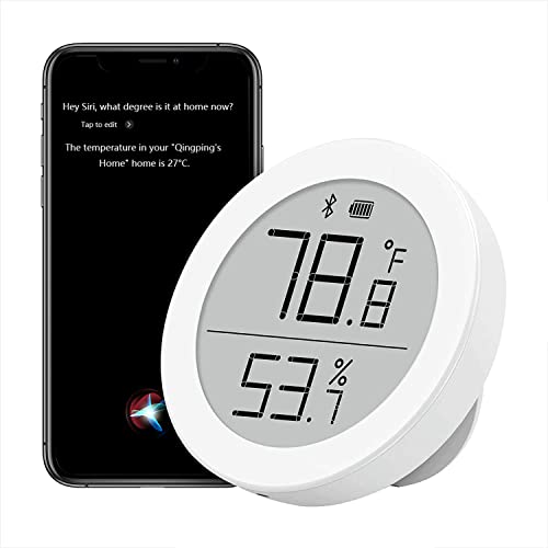 ZEYUE für Qingping Bluetooth Thermo-Hygrometer H-Version, 2 Modi Ultra-Low-Power-Verbrauch Ultra-Wide Viewing Angle Unterstützung für elektronische Tintenbildschirme Siri HomeKit