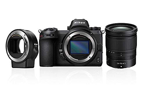 Nikon Z 6 Spiegellose Vollformat-Kamera mit Nikon 24-70 mm 1:4 S und Nikon FTZ-Adapter (24,5 MP, 5 Achsen-Bildstabilisator, OLED-Sucher mit 3,69 Mill. Bildpunkten, 273 Messfelder AF, 4K UHD Video)