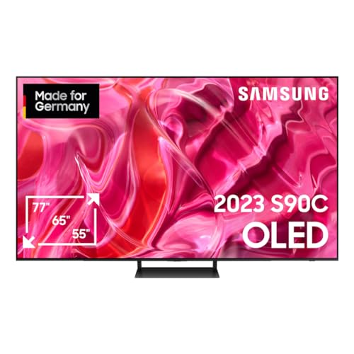 Samsung OLED 4K S90C 55 Zoll Fernseher (GQ55S90CATXZG, Deutsches Modell), Quantum HDR OLED, Neural Quantum Prozessor 4K, LaserSlim Design, Smart TV [2023]