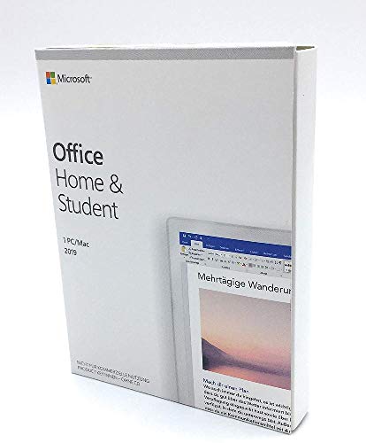 Microsoft Office 2019 Home & Student multilingual | 1 PC (Windows 10) /Mac | Dauerlizenz | Box