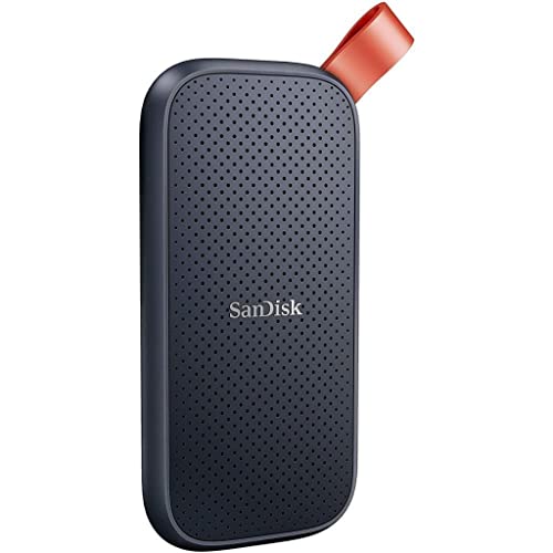 SanDisk Portable SSD 1 TB (externe Festplatte mit SSD Technologie 2,5 Zoll, 520 MB/s Übertragungsraten, robustes Laufwerk, robuste Befestigungsschlaufe aus strapazierfähigem Gummi) grau