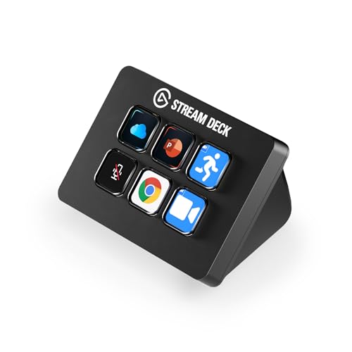 Elgato Stream Deck Mini – Kontrolliere Zoom, Teams, PowerPoint, MS Office etc.,mehr Produktivität mit nahtloser Integration für alltägliche Apps, leichte Kurzbefehl-Einrichtung, kompatibel mit Mac/PC