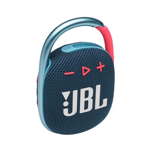 JBL CLIP 4 Bluetooth Lautsprecher in Blau-Pink – Wasserdichte, tragbare Musikbox mit praktischem Karabiner – Bis zu 10 Stunden kabelloses Musik Streaming