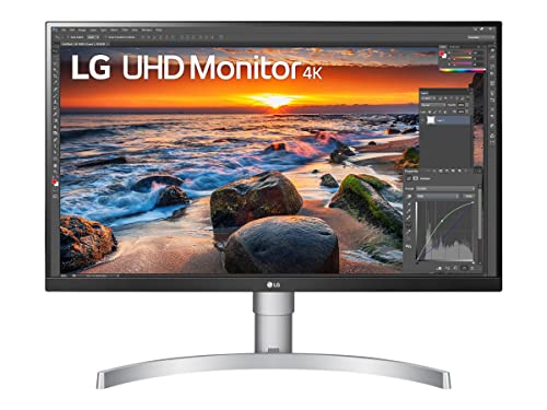 LG Electronics 27UN83A 68,58 cm (27 Zoll) UHD 4K Monitor (IPS-Panel, VESA Display HDR 400, USB-C), weiß silber