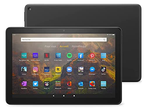 Fire HD 10-Tablet | 25,6 cm (10,1 Zoll) großes Full-HD-Display (1080p), 32 GB, schwarz – ohne Werbung. In Deutschland nicht erhältlich.