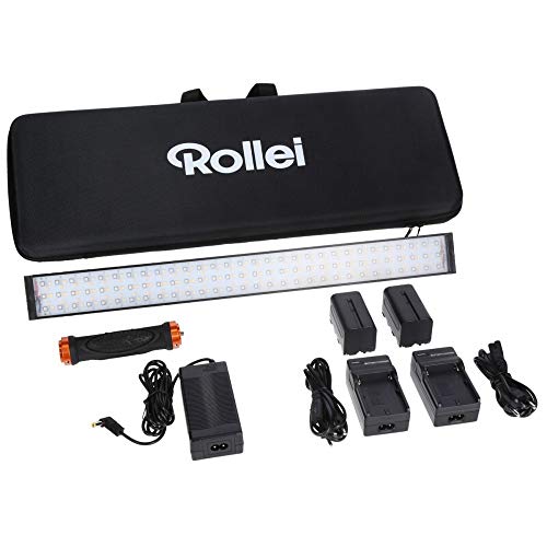 Rollei Lumen LED-Stableuchte I RGB Bi-Color Videoleuchte I App-Steuerung I LED Video-Licht geeignet für Portrait, Produkt & Videografie…