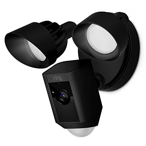 Ring Floodlight Cam von Amazon | HD Sicherheitskamera mit Flutlicht, Gegensprechfunktion und Sirene, schwarz | Mit 30-tägigem Testzeitraum für Ring Protect