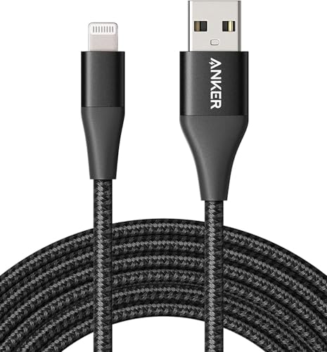 Anker 551 USB A auf Lightning Ladekabel (180cm), MFi zertifiziert iPhone Kabel, Geeignet für iPhone iPhone 13 13 Pro 12 Pro Max 12 11 X XS XR 8 Plus und mehr (Schwarz)