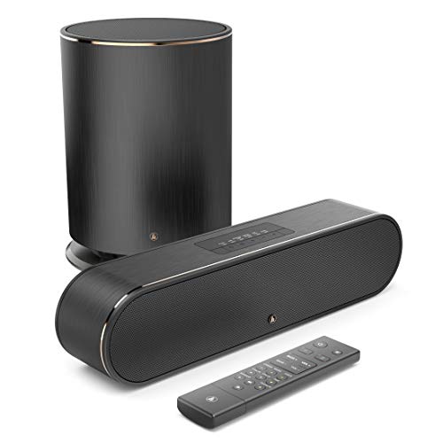 Hama TV Soundbar + Subwoofer mit Dolby 2.1 Sound (Amazon Music/Spotify Connect, Bluetooth/USB/WLAN, Lautsprecher für TV/ PC/Gaming, Amazon Alexa kompatibel) schwarz