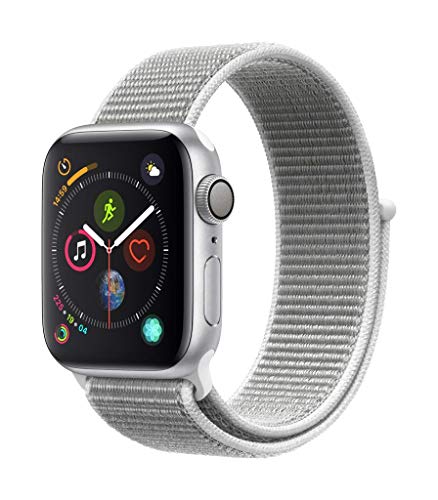 Apple Watch Series 4 (GPS, 40mm) Aluminiumgehäuse Silber - Sport Loop Muschel