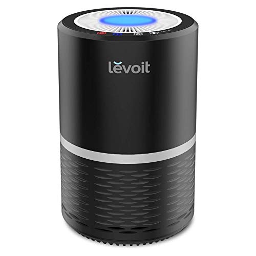 Levoit Luftreiniger Air Purifier mit Hepa-Kombifilter & Aktivkohlefilter, 3-Stufen-Filterung für 99,97% Filterleistung und Nachtlicht, für Allergiker und Raucher, LV-H132, Schwarz